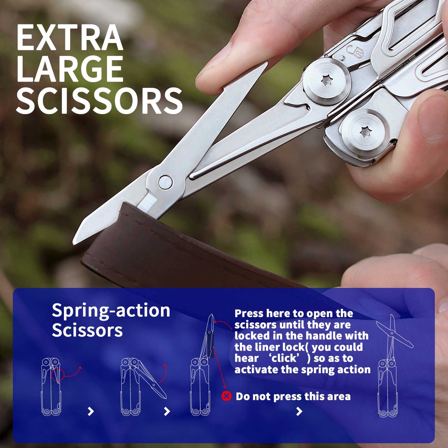 ROCKTOL SK05VG Multitool Pliers, 29-in-1 Heavy-duty Stainless Steel Multi Tool Set with VG-10 Blade, Replaceable Wire Cutters and Saw Nylon Sheath for Camping Survival Repair