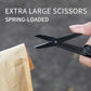 ROCKTOL Black Multitool Knife, 12-in-1 Multi-tool Knife with 2.68” Pocket Knife and Leather Sheath, Spring-loaded Scissors for Camping,Hiking,Survival (7Cr17 Blade)