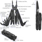 ROCKTOL SK05VGB Retro-Black Multitool Pliers, 29-in-1 Heavy-duty Stainless Steel Multi Tool Set with VG-10 Blade, Replaceable Wire Cutters and Saw Nylon Sheath for Camping Survival Repair