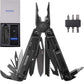 NEW! ROCKTOL GEN-R Retro Black Multitool with S35VN Knife Blade 27-in-1 Multi-tool Gut Hook Blade Large Scissors for Backpacking,Hiking,Camping