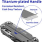 NEW! ROCKTOL GEN-R Multitool with VG10 Knife Blade 27-in-1 Multi-tool with Titanium plated Handle for Backpacking,Hiking,Camping
