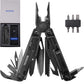 NEW! ROCKTOL GEN-R Retro Black Multitool with VG-10 Knife Blade 27-in-1 Multi-tool Gut Hook Blade Large Scissors for Backpacking,Hiking,Camping