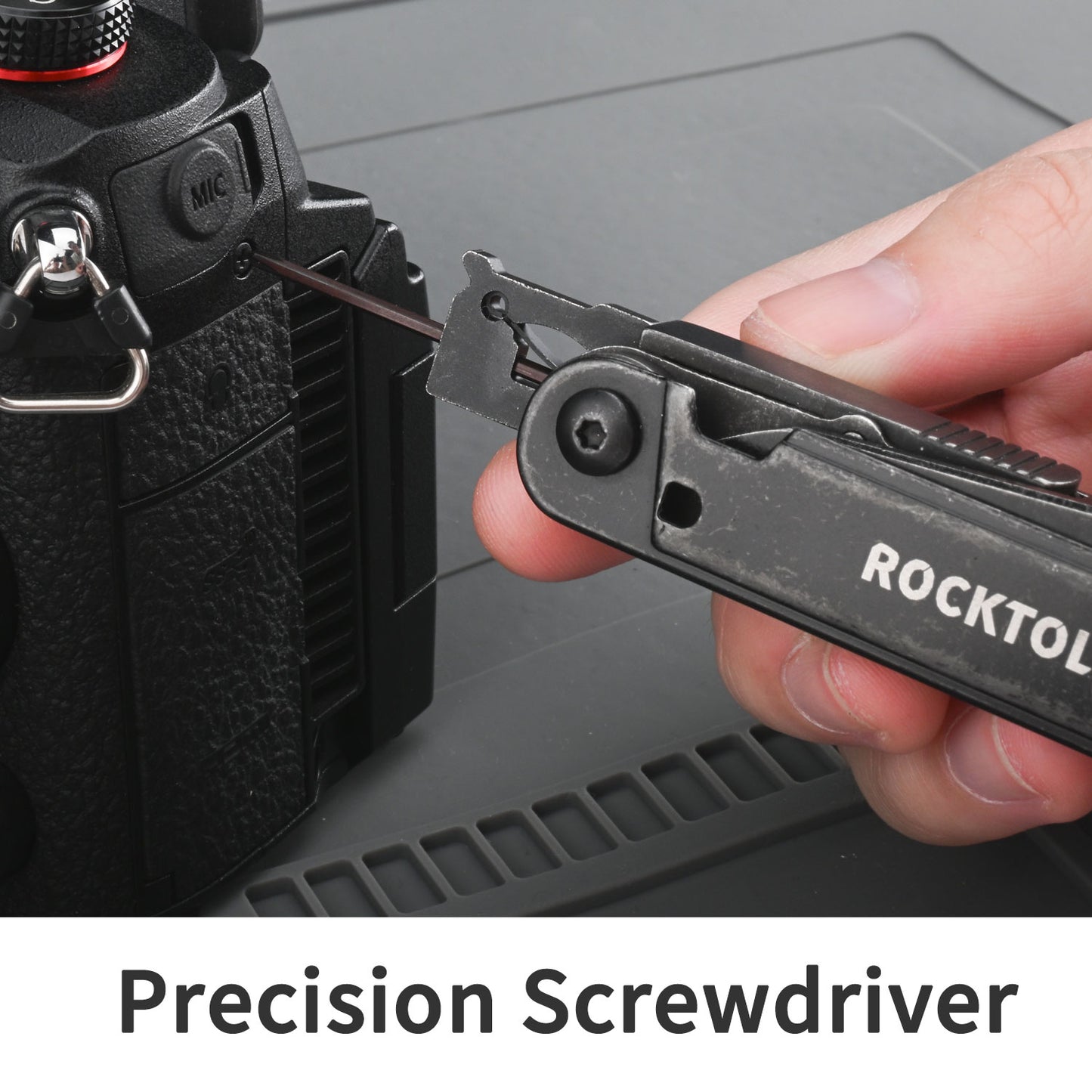 NEW! ROCKTOL GEN-R Retro Black Multitool with VG-10 Knife Blade 27-in-1 Multi-tool Gut Hook Blade Large Scissors for Backpacking,Hiking,Camping