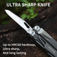 ROCKTOL SK02VG Multitool Pliers with VG-10 Knife Blade ,19 in 1 Stainless Steel Multi-tool Titanium-plated Handle Nylon Sheath Safety Locking Lightweight EDC Utility Tool for Outdoor Survival,Camping,Hunting, Hiking