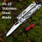 ROCKTOL SK04VG 22-in-1 Camping Multitool Pliers with VG-10 Blade,Fire Starter Emergency Whistle Glass Breaker Nylon Sheath Safety Locking for Survival, Camping, Hunting, Hiking